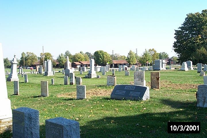 restored stones in Mt. Pulaski Cemetery