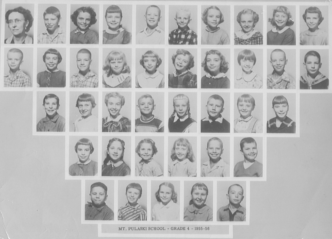 Miss Turley's 4th Grade Mt. Pulaski 1955-56